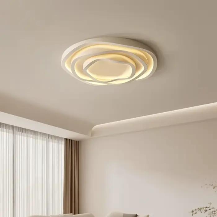 Plafonnier LED rond moderne pour salon chambre cuisine table à manger minimaliste décoration de maison lustre suspension luminaire zone éclairage 15-30 mètres carrés