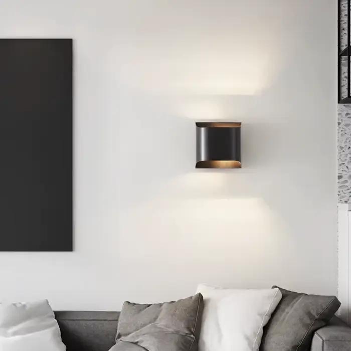 Applique murale LED moderne en laiton style cottage corps doré et noir pour éclairage d'ambiance minimaliste chambre à coucher salle à manger entrée salle de bain occasions spéciales