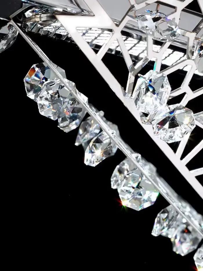 Lustre LED suspendu de luxe en cristal pour salon terrasse îlot style italien luminaire haut de gamme pour salle à manger de villa occasions spéciales