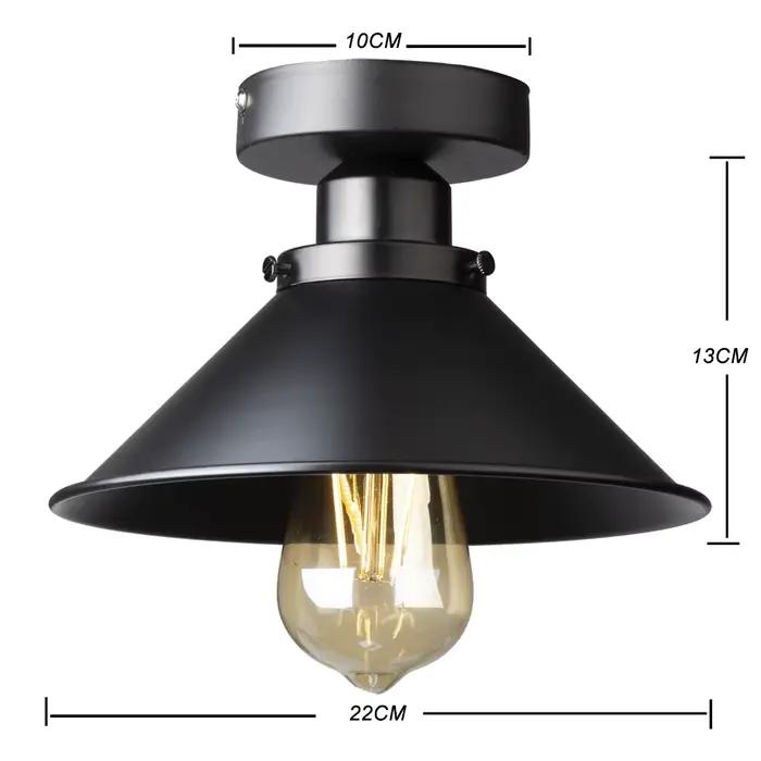 Vintage industriel rustique encastré plafonnier en métal lampe luminaire Style village créatif rétro