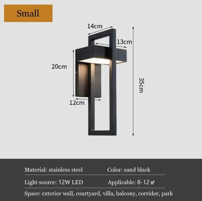 Applique Murale LED en Acier Inoxydable, Imperméable Conforme à la Norme IP65, Design Moderne et Sim