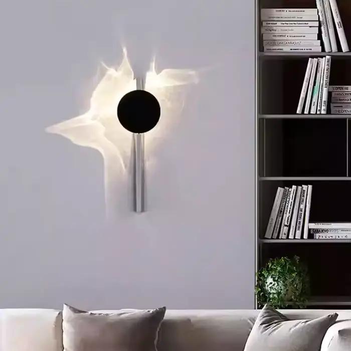 Applique murale en acier inoxydable moderne pour chambre à coucher, cuisine, salle de bain, entrée, étude, éclairage quotidien avec lumière chaude 3000K
