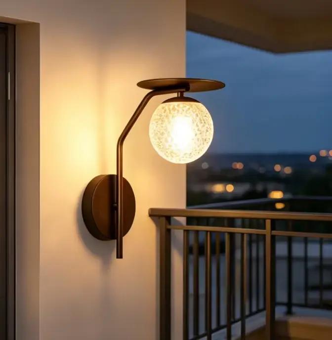 Applique murale LED extérieure en acier inoxydable moderne et étanche IP65 pour éclairage de terrasse couloir et cour maison