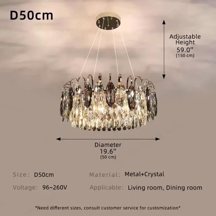 Lustre doré de luxe, lampe suspendue moderne en cristal pour salle à manger, salon, chambre, hôtel,