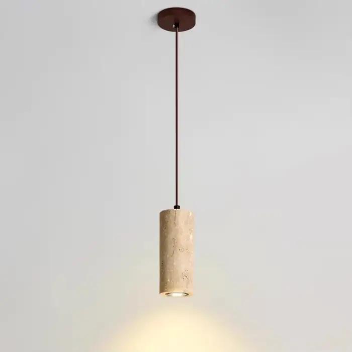Lampe en travertin jaune suspendue design rétro luminaire décoratif pour salon chambre à coucher comptoir de bar occasions spéciales