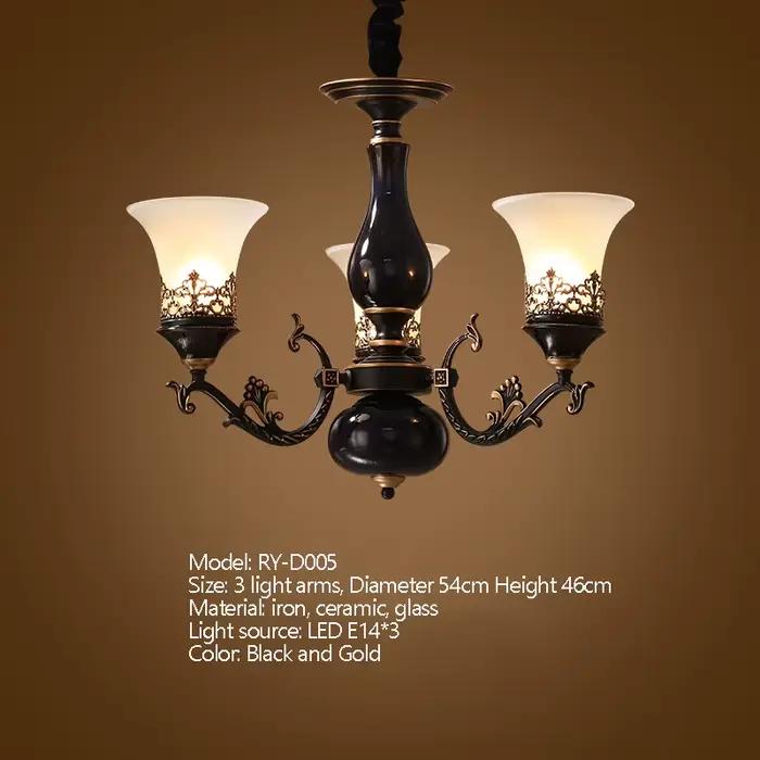 Lampe suspendue Led rétro française, luminaire décoratif d'intérieur, adapté aux salons, villas, cha