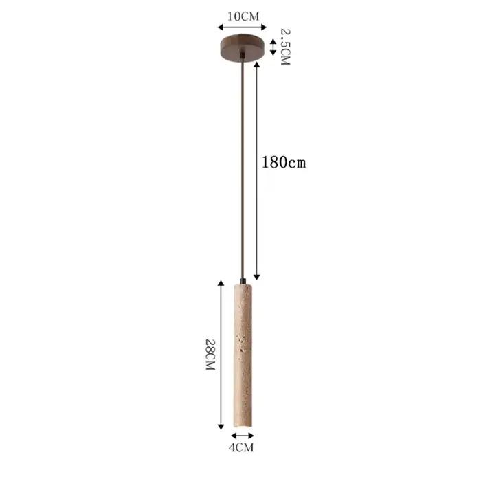 Lampe en travertin jaune suspendue design rétro luminaire décoratif pour salon chambre à coucher comptoir de bar occasions spéciales