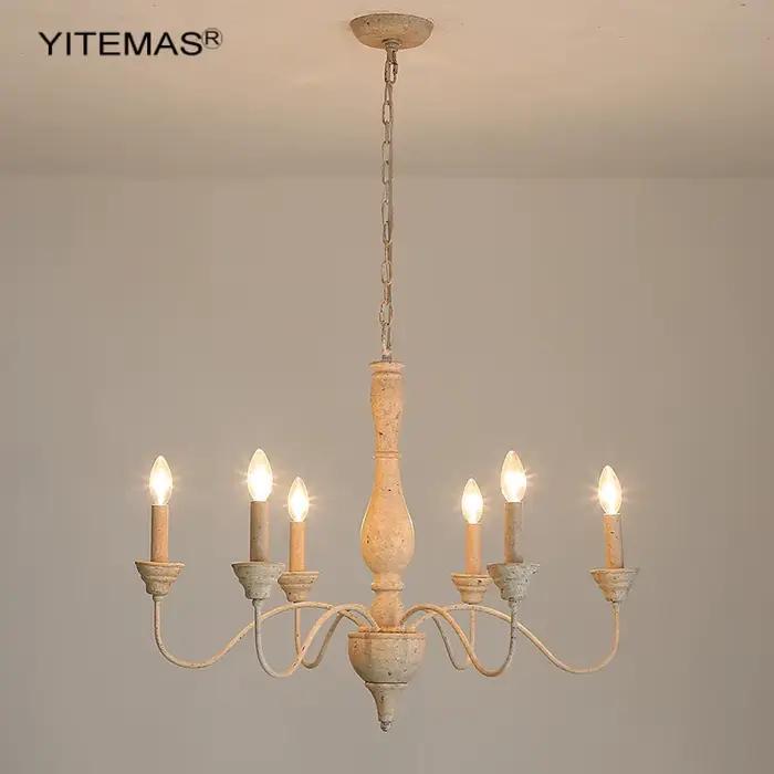 Lustre en bois Vintage Art Déco Suspension Chandelier pour Salle à Manger Chambre Cuisine Occasions Spéciales