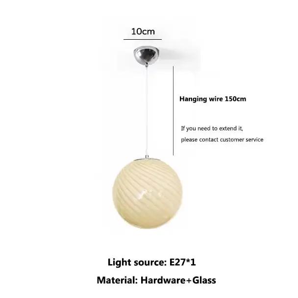 Lustre en verre en forme de sucette Murano, luminaire suspendu médiéval à bulles colorées, lampe déc