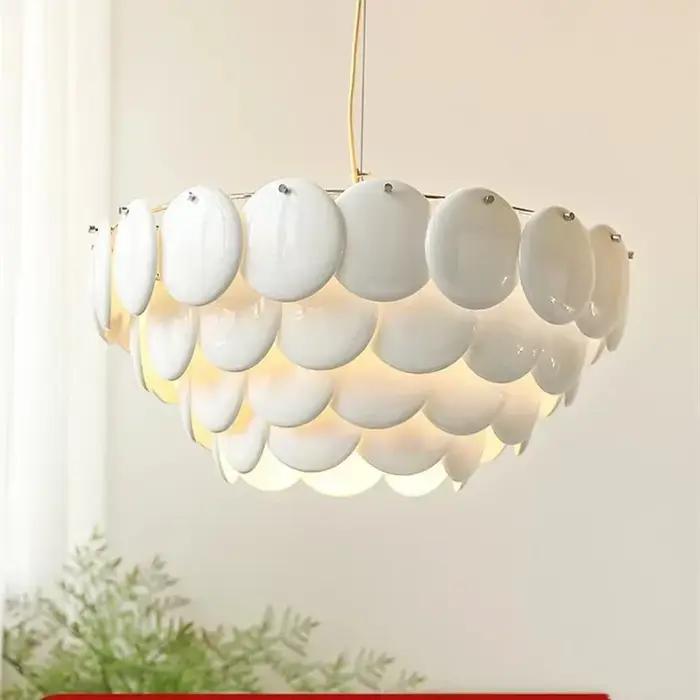Lampe en céramique blanche design danois moderniste pour chambre à coucher salon et décoration d'intérieur élégante à offrir occasions spéciales