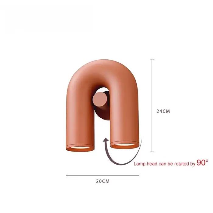 Mur LED lampe en forme de U fond à côté de la lumière concepteur minimaliste éclairage salon canapé