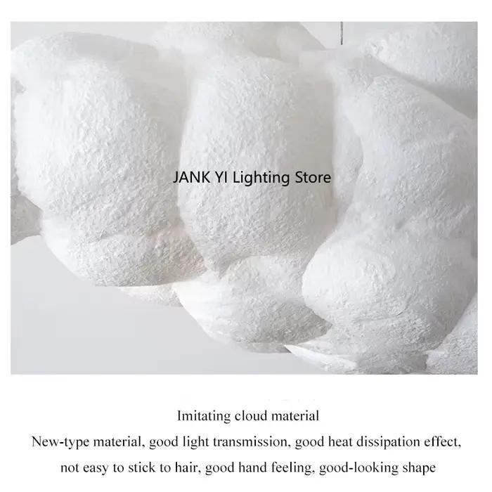 Luminaire suspendu en forme de nuage en tissu avec éclairage LED pour salon chambre et restaurant élégance moderne douceur romantique