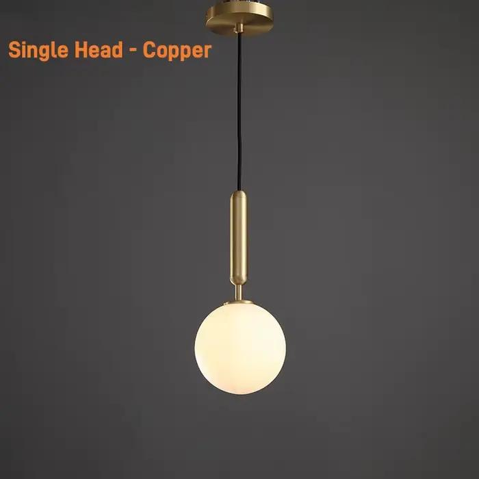 Lampe suspendue moderne et minimaliste tout en cuivre, lampe suspendue en forme de haricot magique e