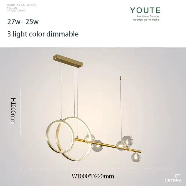 Lampe Suspendue Ronde en Verre au Design Nordique Moderne, Luminaire Décoratif d'Nik, Idéal pour une