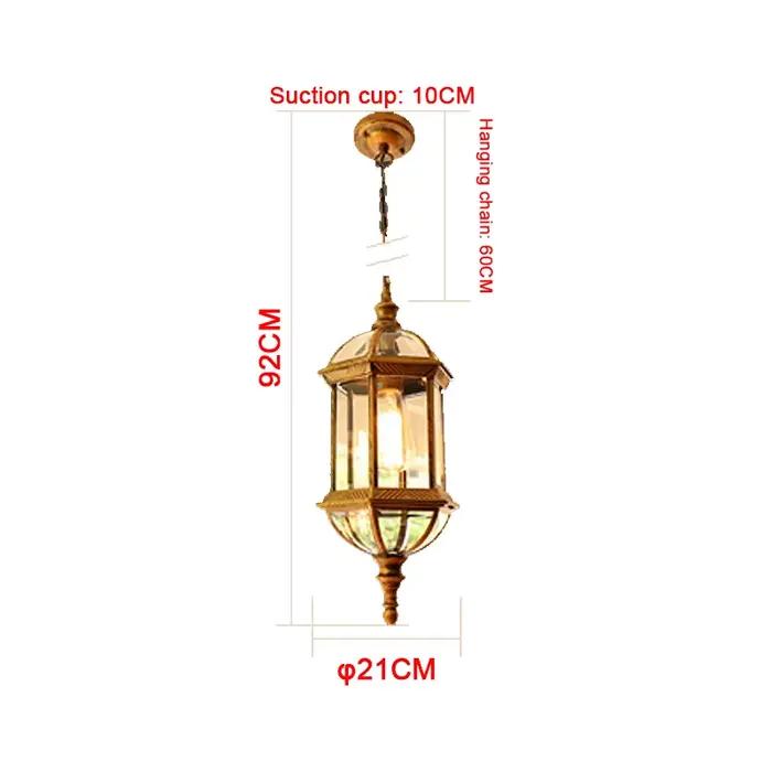 Led Style européen extérieur étanche balcon cour pavillon couloir couloir suspension décor à la mais