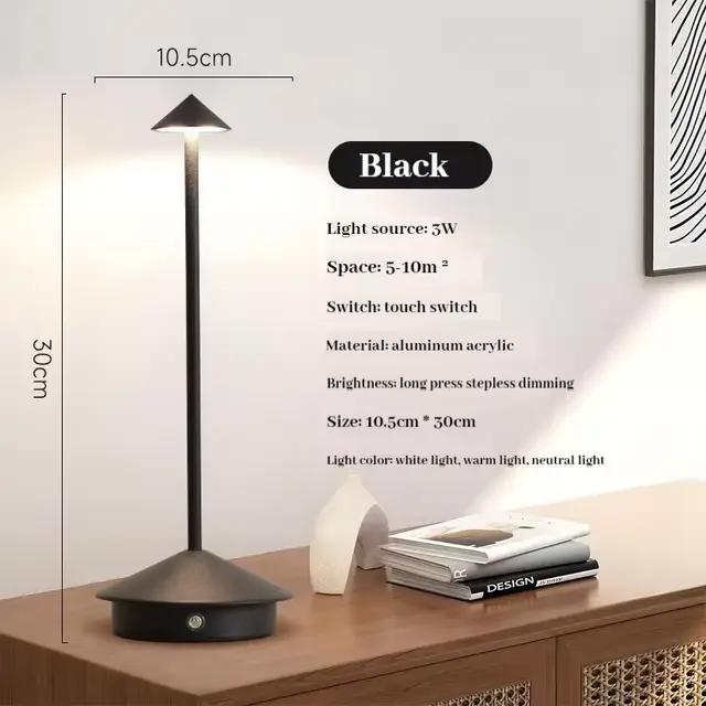 Lampe de table rechargeable créative à LED tactile pour salle à manger, hôtel, bar, café - Lampe de