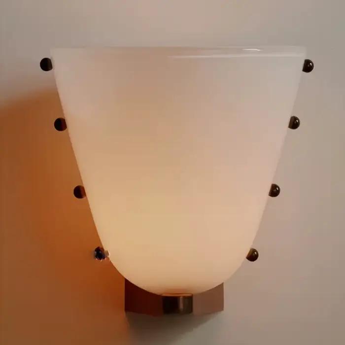 Lampe murale rétro en verre coloré style médiéval pour chambre à coucher chevet couloir hôtel gîte décoration intérieure élégante et historique