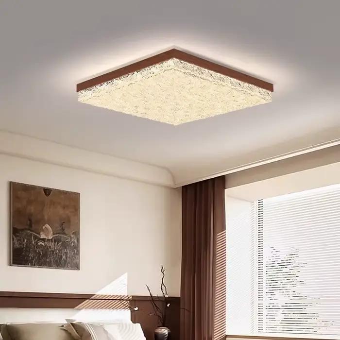 Luminaires de plafond de luxe effet glace craquelée pour salon éclairage de chambre italien haute technologie protection oculaire installation facile matériau métal pour diverses pièces maison