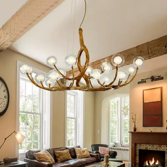 Lustre LED Moderne Minimaliste Branche Arbre Élégant Design Art Déco pour Maison Hôtel Café Restaurant Occasions Spéciales