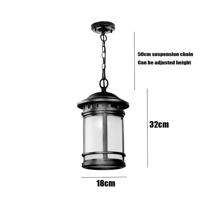 Lustre d'extérieur créatif de style européen en bronze, étanche, pour villa, hôtel, balcon de comple