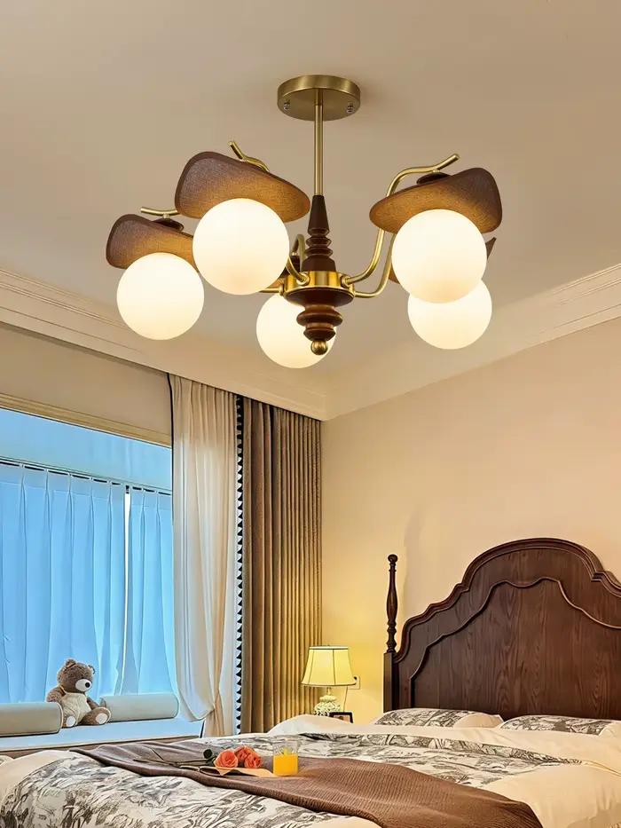 Luminaire suspendu Magic Bean lampe de salon en fer plaqué avec source LED élégante pour salon chambre à coucher et plus