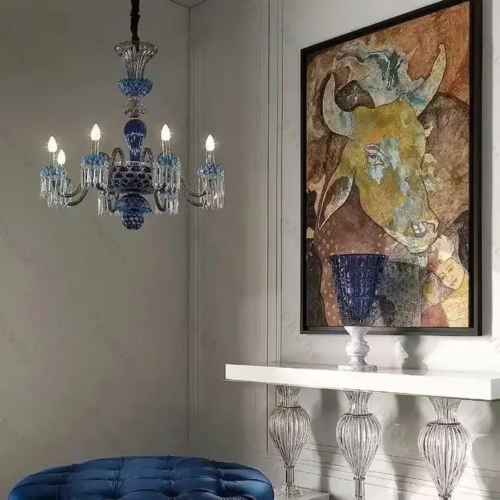 Lustre en cristal de luxe moderne pour décoration et éclairage de salons, salles à manger et chambres à coucher