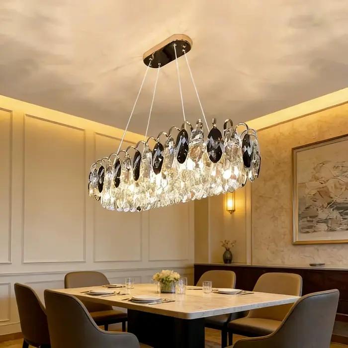 Lustre doré de luxe moderne en cristal pour salle à manger salon chambre hôtel hall élégant à offrir occaions spéciales