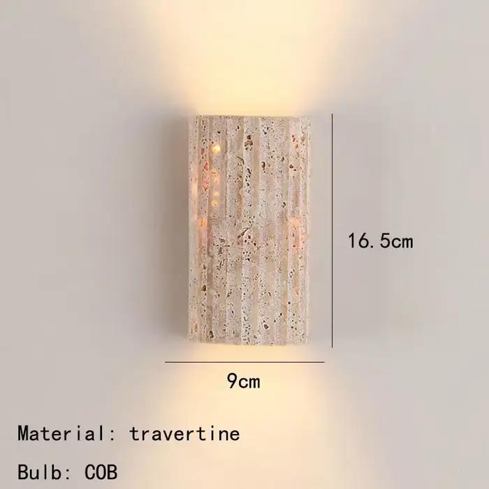Lampe murale en pierre de travertin jaune, pour magasin, Restaurant, café, décoration intérieure et