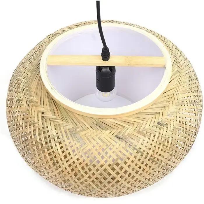 Suspension en bambou vintage à la japonaise pour éclairer votre intérieur rustique et élégant pour diverses occasions
