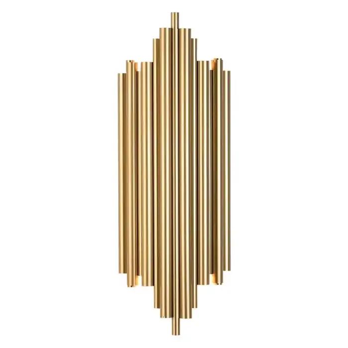 Lampe murale LED dorée moderne nordique en acier inoxydable pour décoration intérieure maison chambre hôtel couloir entrée étude occasions spéciales