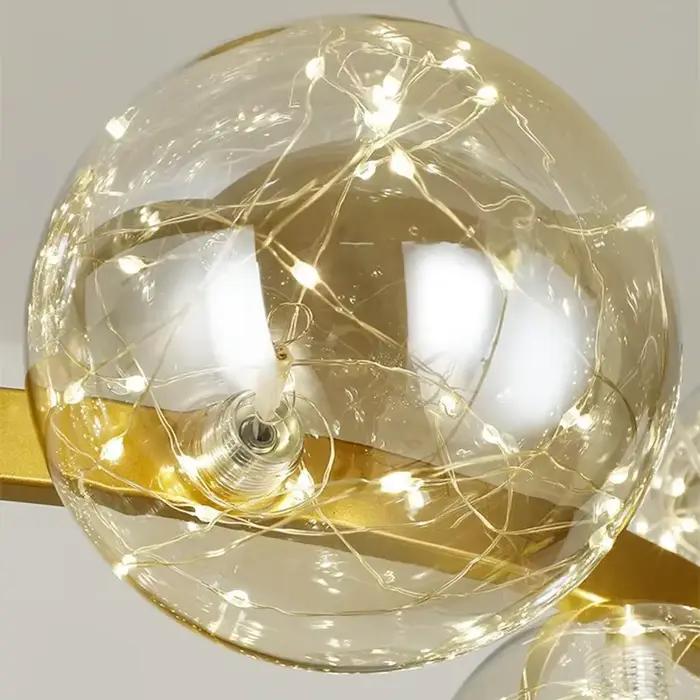 Plafonnier LED circulaire en verre transparent pour chambre à coucher salon salle à manger ou cuisine moderne romantique