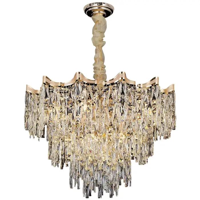 Lustre en cristal de luxe moderniste pour salon, hall et chambre à coucher luminaire minimaliste intelligent élégant à offrir pour femme occasions spéciales