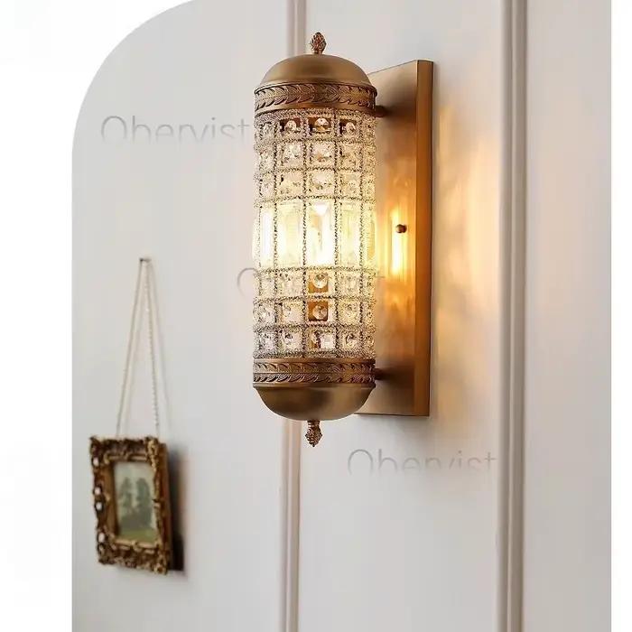 Applique murale vintage en cristal or avec éclairage LED pour salon chambre à coucher hôtel restaurant occasions spéciales élégante moderne