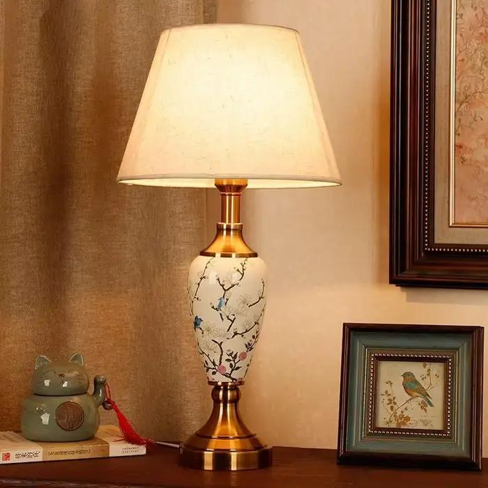 Lampe de Table en Céramique Style Français Moderne Salon Bureau Chambre Occasions Spéciales