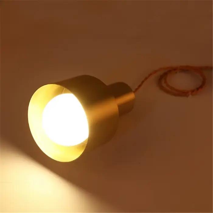 Lampe suspendue en laiton style nordique avec tête en forme de trompette et finition chrome poli pour salon loft chambre ou bar
