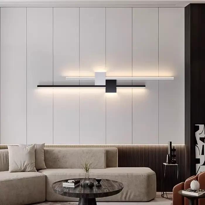 Lampe murale moderne en aluminium pour salon, chambre à coucher, entrée et étude avec éclairage LED à intensité variable pour créer des ambiances élégantes
