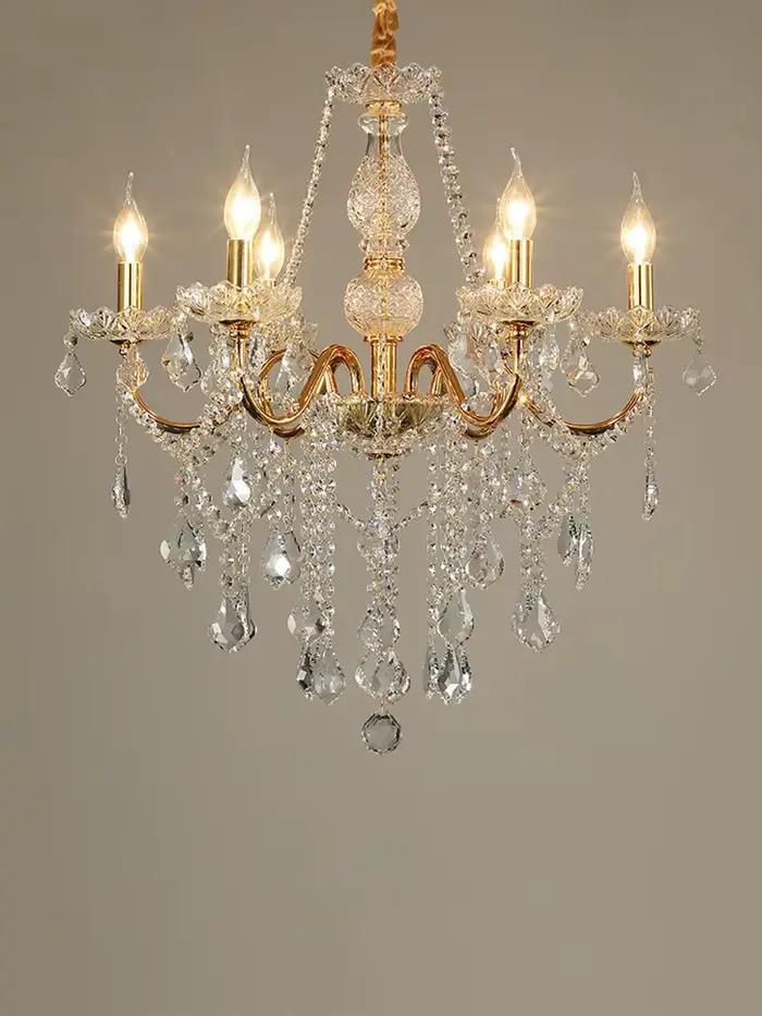 Hôtel lustre en cristal hall Grand Villa appartement lustre en verre chambre salle à manger lustre d