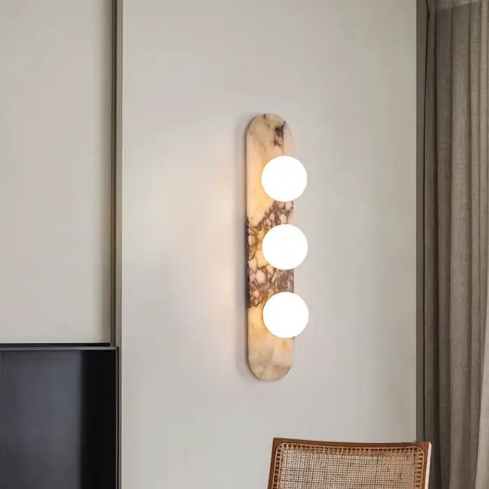 Lampe murale Led créative en marbre nordique pour salon chambre à coucher entrée étude luminaires d'intérieur modernes élégants pour décoration de maison