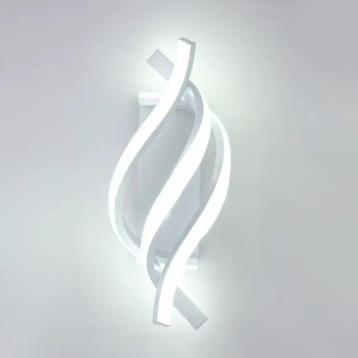 Lampe murale LED en forme de spirale incurvée, luminaire décoratif d'intérieur, idéal pour une chamb