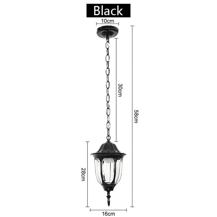 Lustre Européen Étanche pour Extérieur, Balcon, Lumières Décoratives, Lampes Suspendues pour Vignobl