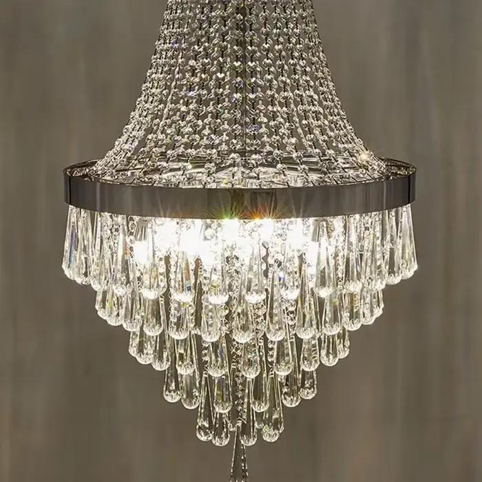 Lustre en cristal doré de luxe pour salon chambre à coucher bar élégant à offrir pour femme occasions spéciales