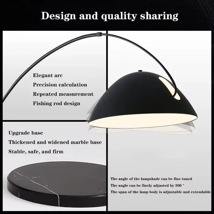 Lampe autoportante sur pied moderne avec acier inoxydable poli pour chambre à coucher table de chevet et salon occasions spéciales