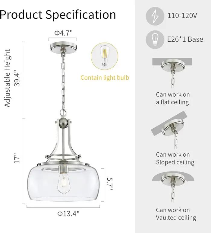 Lampe suspendue en pierre de verre rétro moderne avec finition plaqué et chaîne pour éclairage salon chambre d'hôtel grande zone