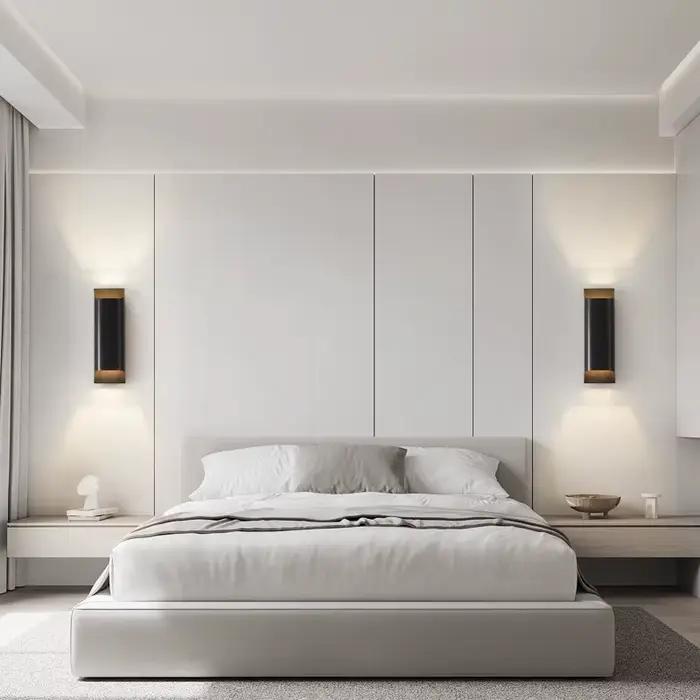 Applique murale LED moderne en laiton style cottage corps doré et noir pour éclairage d'ambiance minimaliste chambre à coucher salle à manger entrée salle de bain occasions spéciales