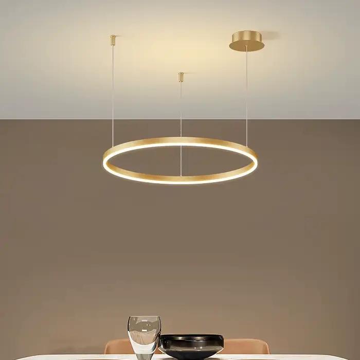 Plafond moderne à LEDs lustre anneau circulaire élégant pour salon chambre salle à manger éclairage intérieur-decoration