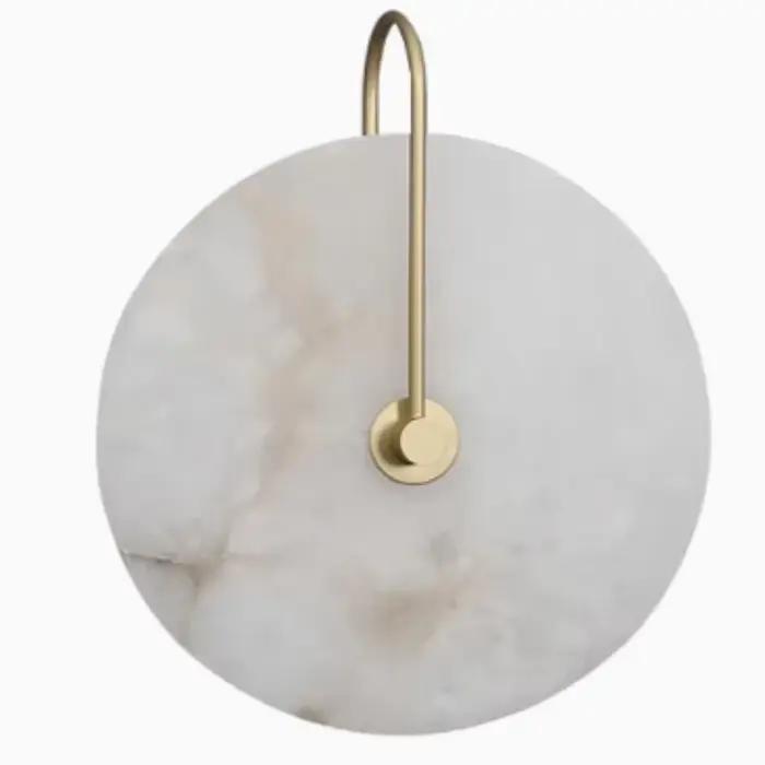 Lampe murale LED en marbre espagnol naturel, décoration élégante pour la maison, salon, couloir, cha