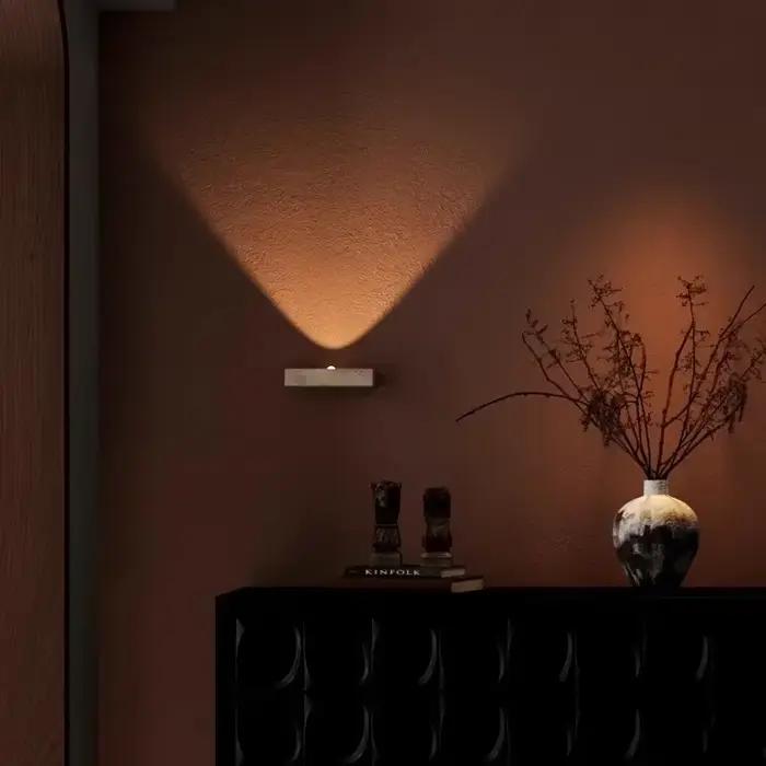 Applique murale vintage en travertin jaune pour chambre à coucher salon moderne minimaliste luminaire décoratif intérieur ambiance relaxante élégance personnalité crée ambiance relaxante élégante sophistiquée