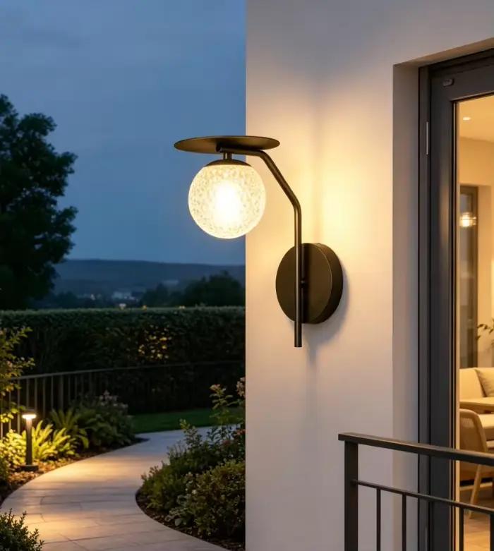 Applique murale LED extérieure en acier inoxydable moderne et étanche IP65 pour éclairage de terrasse couloir et cour maison