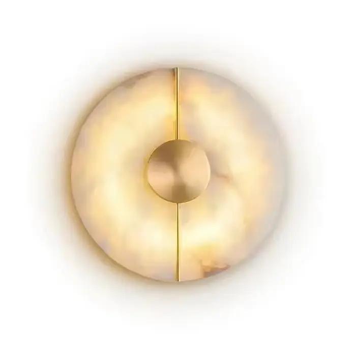 Applique murale LED créative de luxe moderne - Applique murale LED en albâtre pour chambre à coucher
