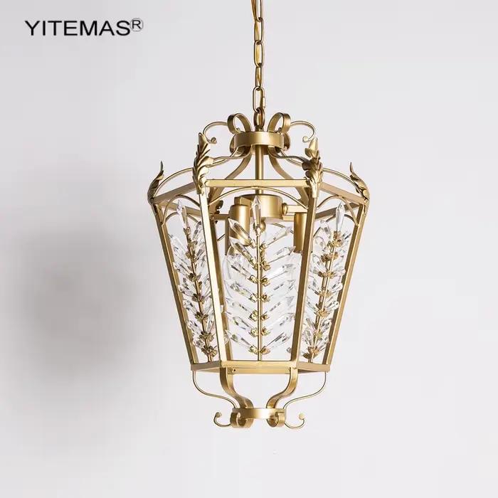 Lustre doré en cristal YITEMAS pour salon chambre salle à manger cuisine luxe modernité élégance style art déco installation facile